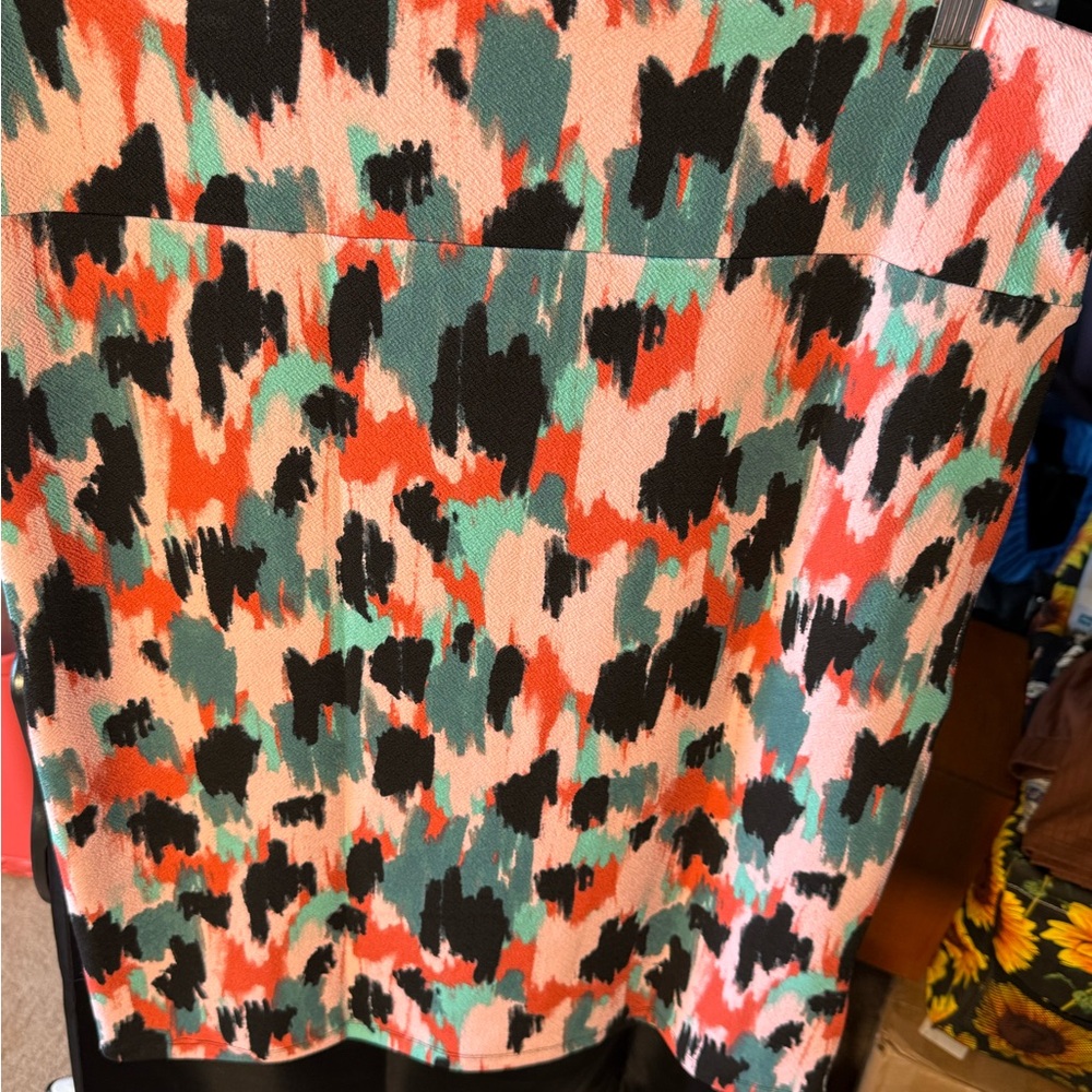 LuLaRoe Colorful Abstract Skirt